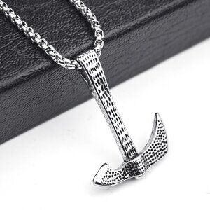 ❤️Stainless steel chain axe pendant necklace for women/men, N90201P220